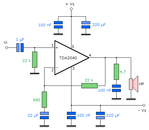 Schma TDA2040